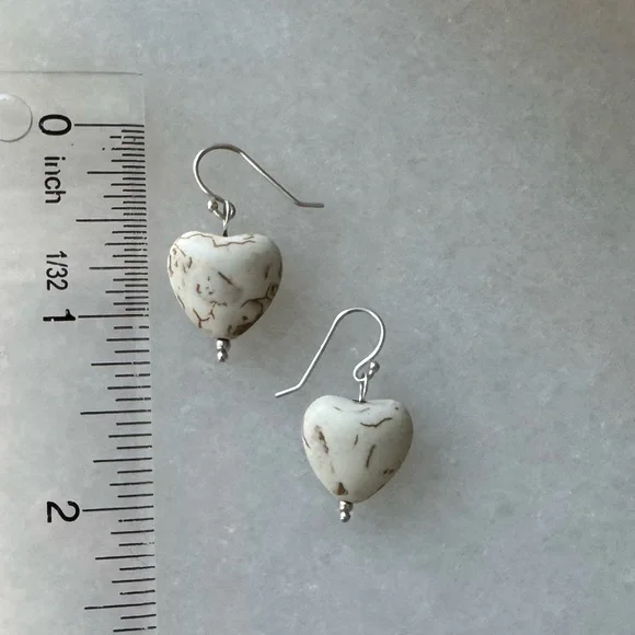 NWOT Sundance Quiet Warmth Earrings, White Howlite, Sterling Silver